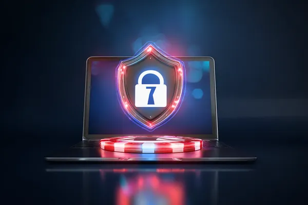 7555BEF Secure Login — Fast and safe account entry A laptop glowing with a bright login prompt in a minimalistic setup, symbolizing the protected access system at 7555BEF.